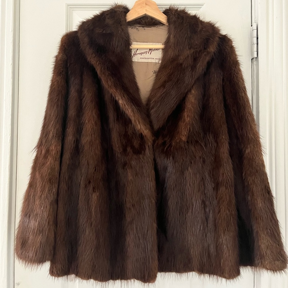 Vintage 1950’s MINK Swing Coat- Herman Miller